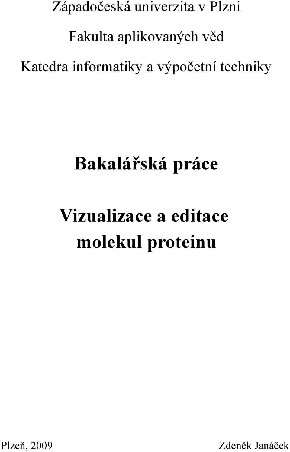 výpočetní techniky Bakalářská práce