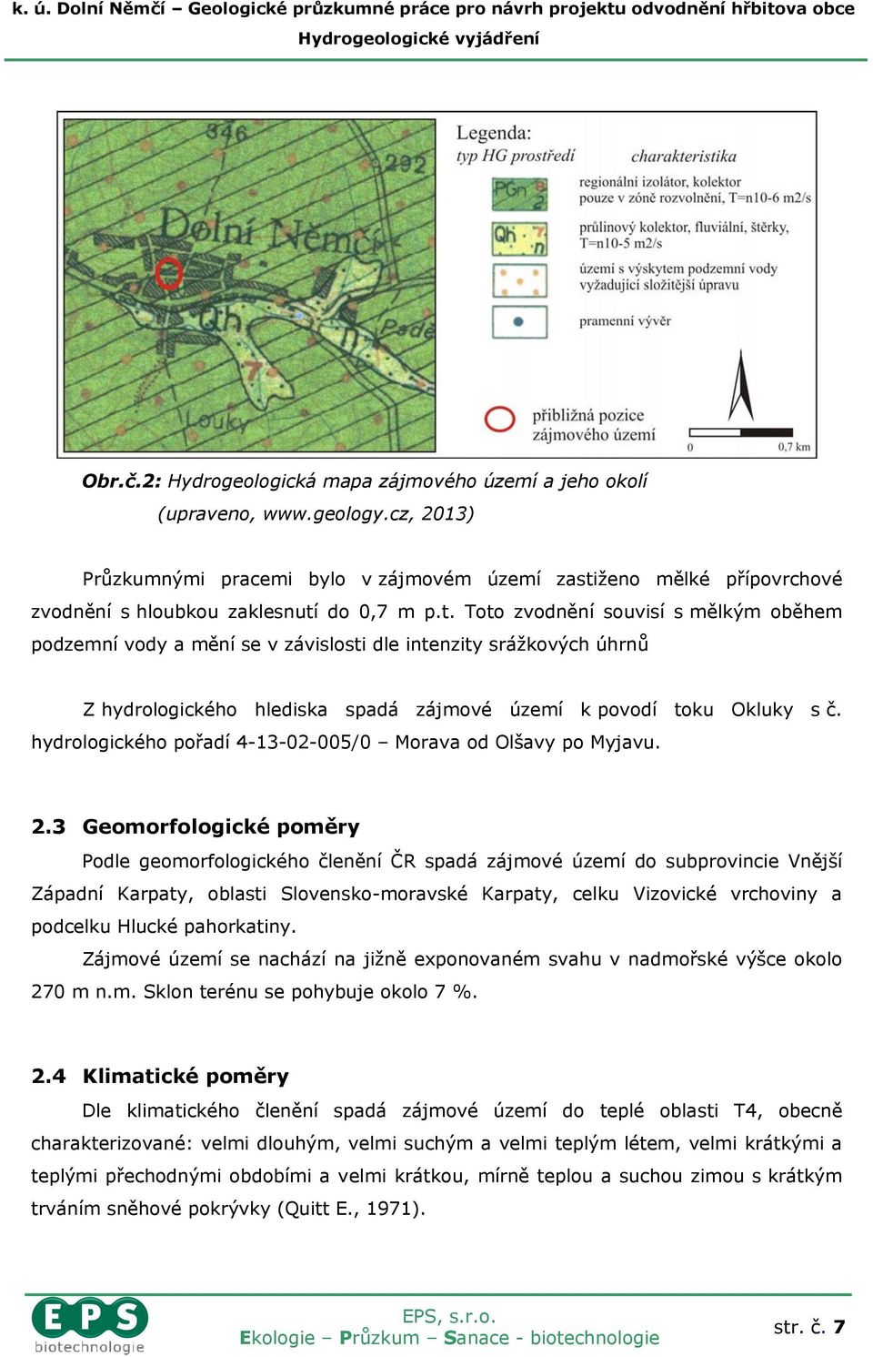 ženo mělké přípovrchové zvodnění s hloubkou zaklesnutí