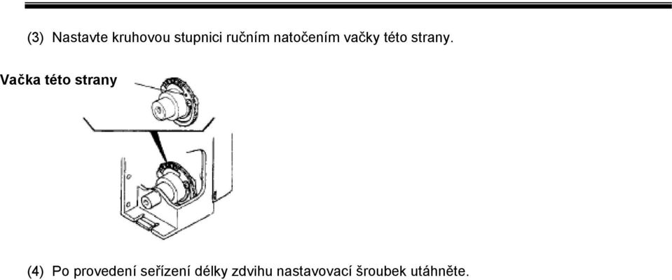 Vačka této strany (4) Po provedení