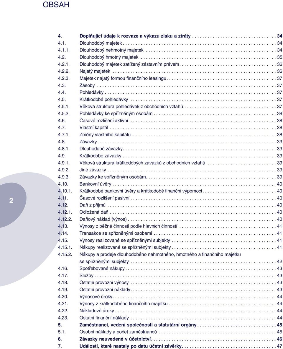 Vìková struktura pohledávek z obchodních vztahù.................................... 37 4.5.2. Pohledávky ke spøíznìným osobám...38 4.6. Èasové rozlišení aktivní...38 4.7. Vlastní kapitál...38 4.7.1.