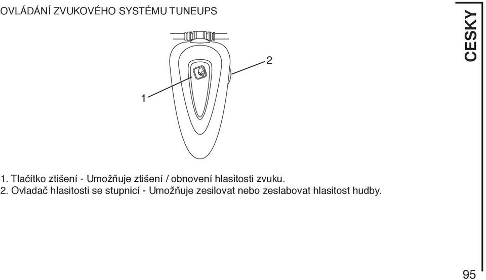 hlasitosti zvuku. 2.