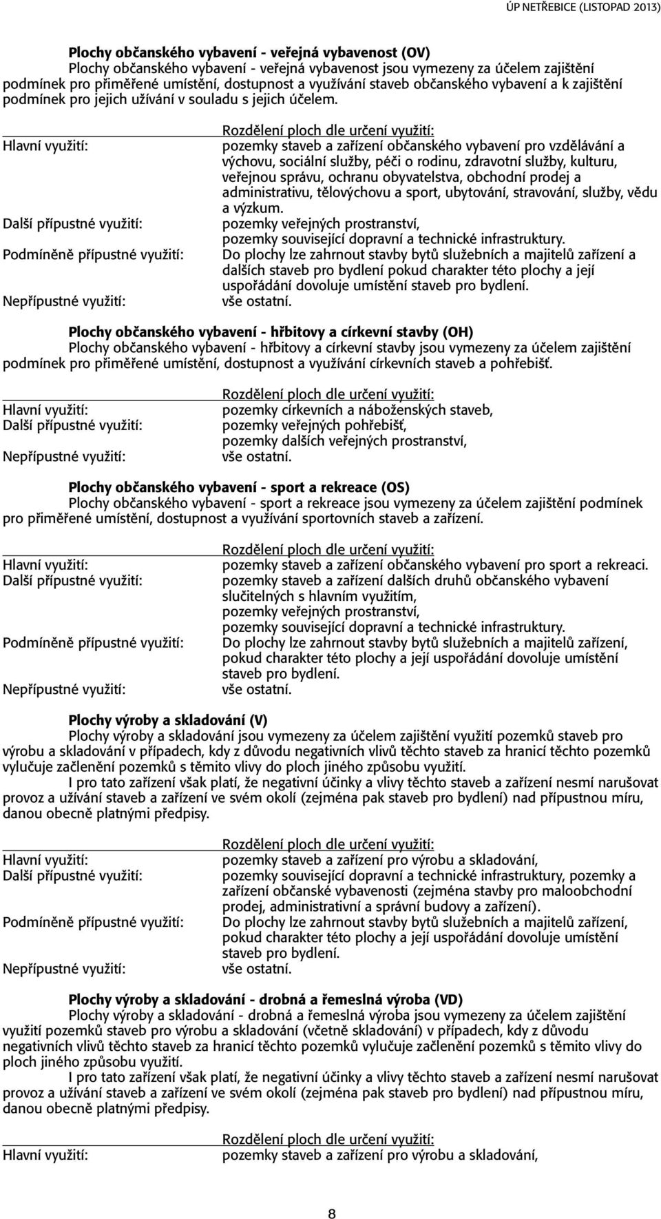 pozemky staveb a za ízení obëanského vybavení pro vzdïlávání a v chovu, sociální sluûby, péëi o rodinu, zdravotní sluûby, kulturu, ve ejnou správu, ochranu obyvatelstva, obchodní prodej a