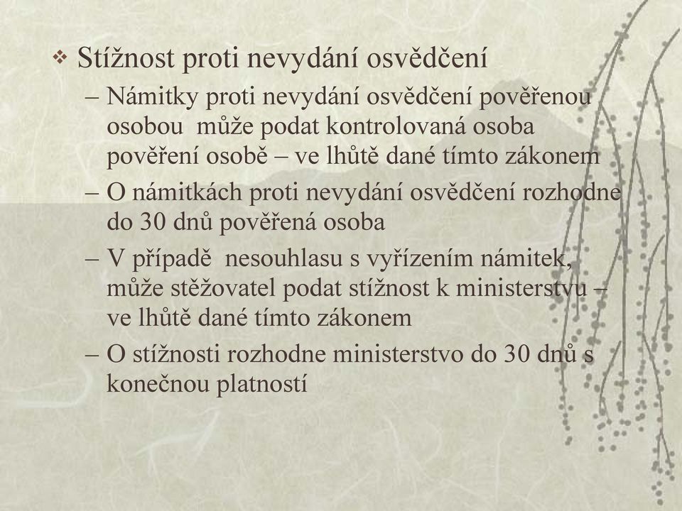 rozhodne do 30 dnů pověřená osoba V případě nesouhlasu s vyřízením námitek, může stěžovatel podat