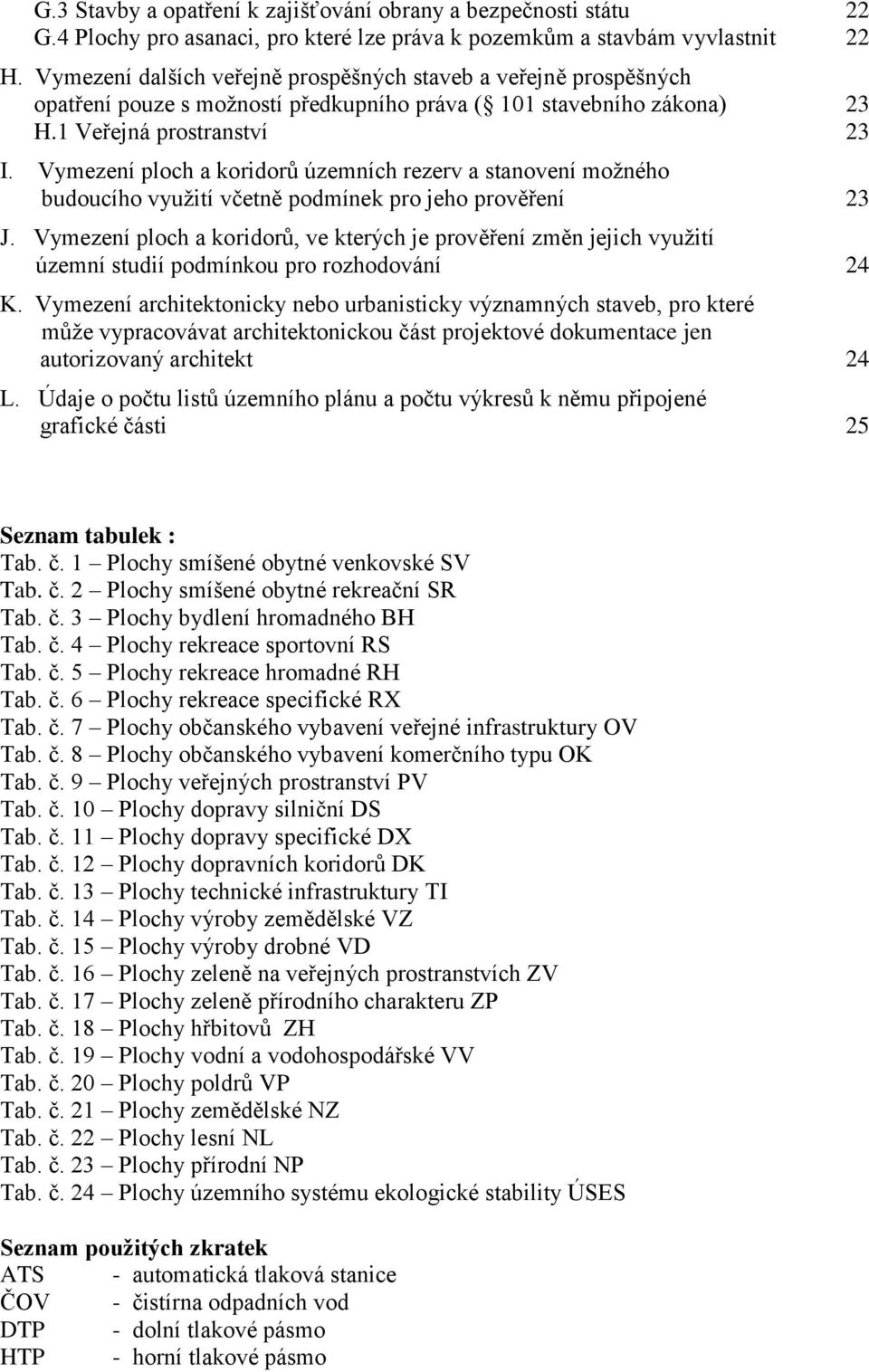 Vymezení ploch a koridorů územních rezerv a stanovení možného budoucího využití včetně podmínek pro jeho prověření 23 J.