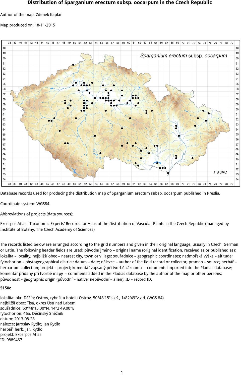 oocarpum published in Preslia. Coordinate system: WGS84.