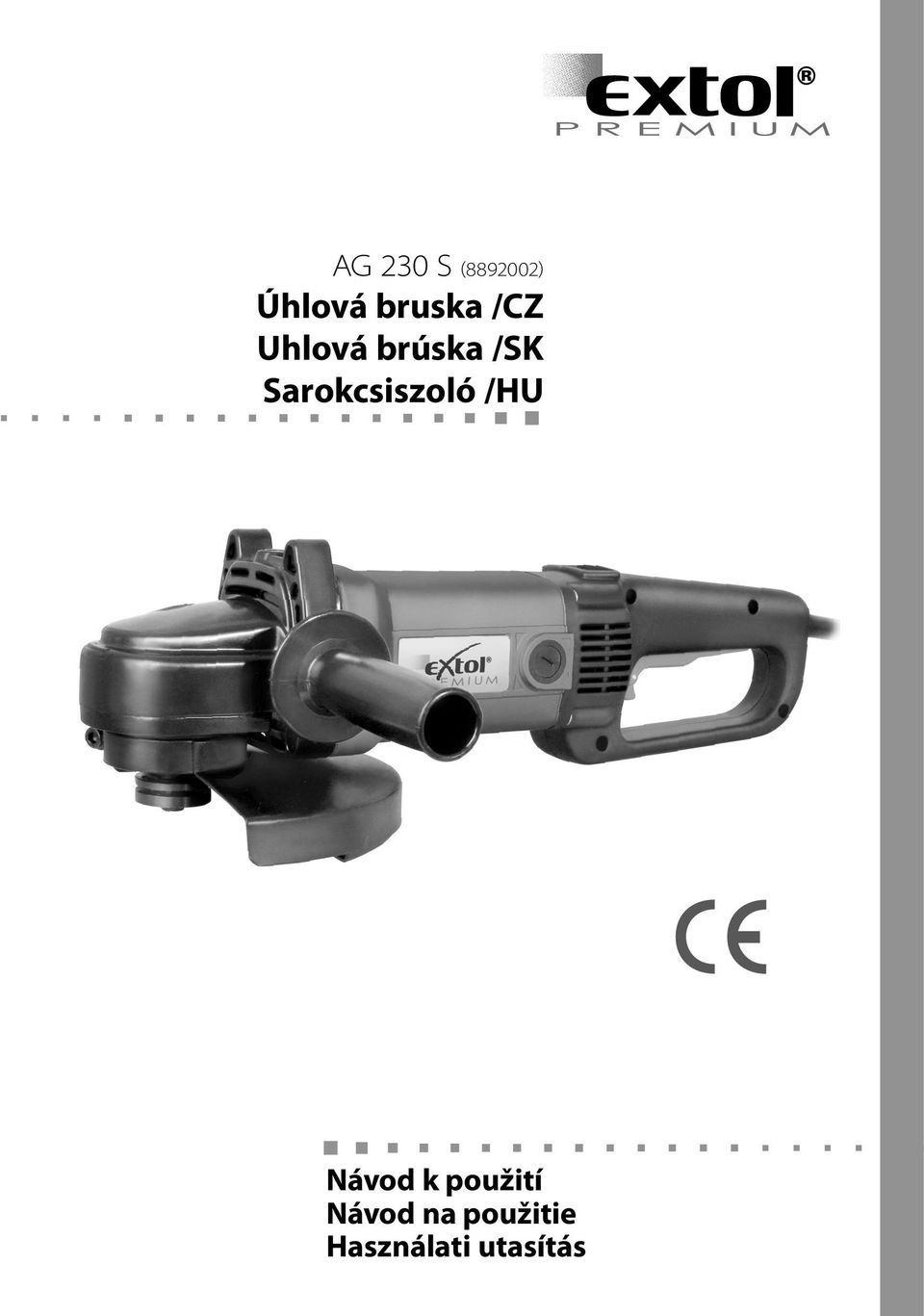 Sarokcsiszoló /HU Návod k