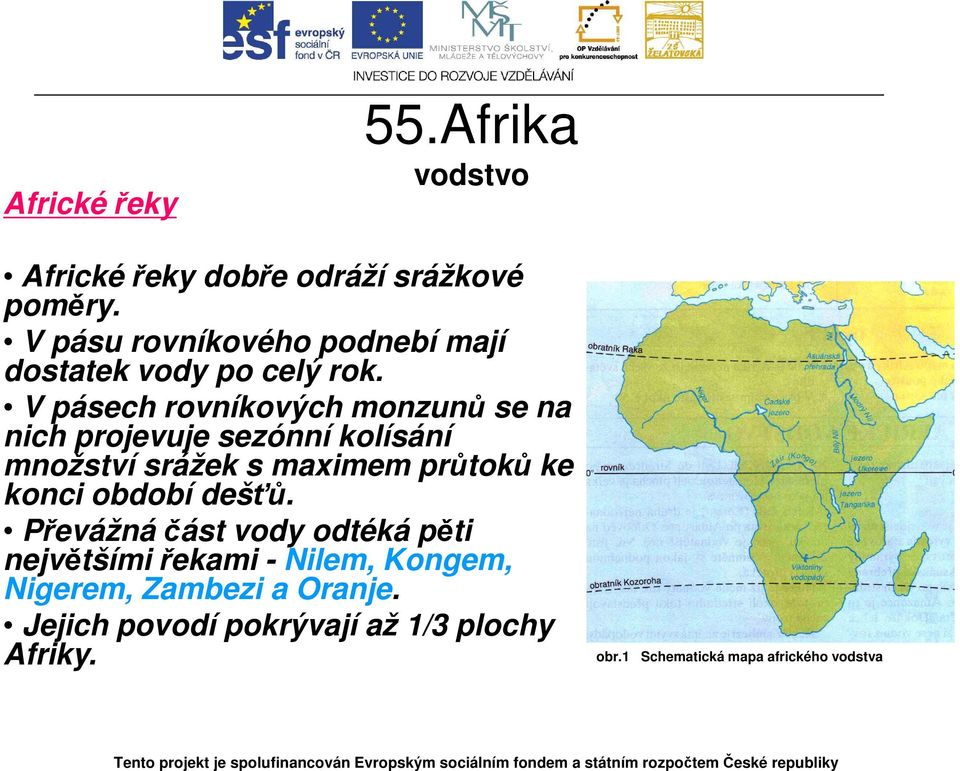 V pásech rovníkových monzunů se na nich projevuje sezónní kolísání množství srážek s maximem průtoků ke