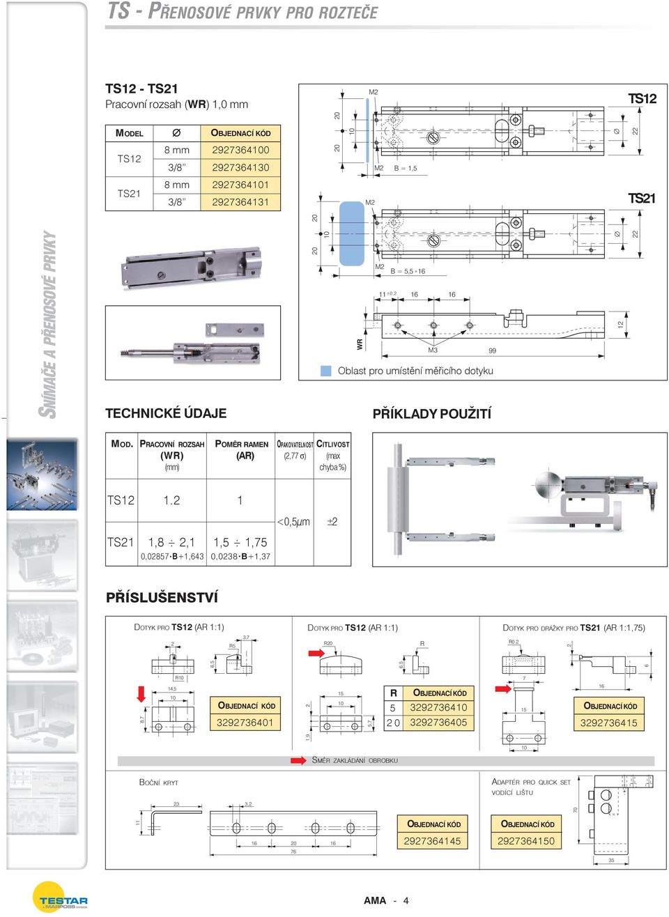 2 1 TS21 1,8 2,1 1,5 1,75 0,02857 B+1,43 0,0238 B+1,37 <0,5µm ±2 PŘÍSUŠENSTVÍ DOTYK PRO TS12 (AR 1:1) DOTYK PRO TS12 (AR 1:1) 3,7 2 R R5 R R0.