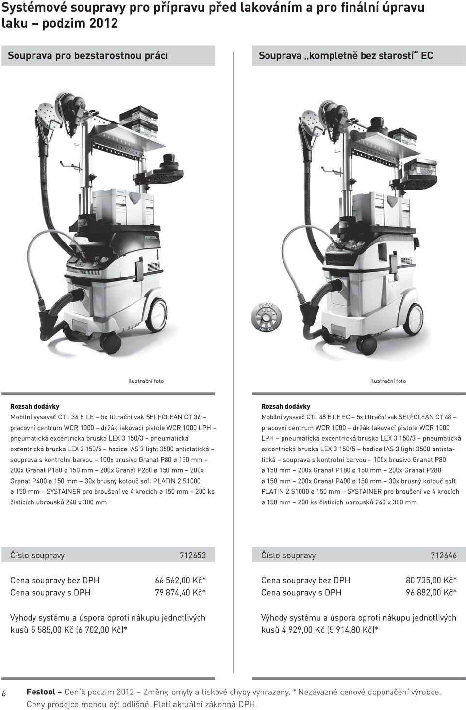 antistatická souprava s kontrolní barvou 100x brusivo Granat P80 ø 150 mm 200x Granat P180 ø 150 mm 200x Granat P280 ø 150 mm 200x Granat P400 ø 150 mm 30x brusný kotouč soft PLATIN 2 S1000 ø 150 mm