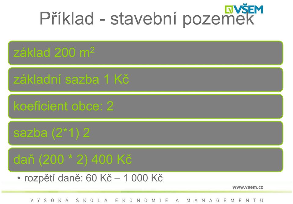 koeficient obce: 2 sazba (2*1) 2