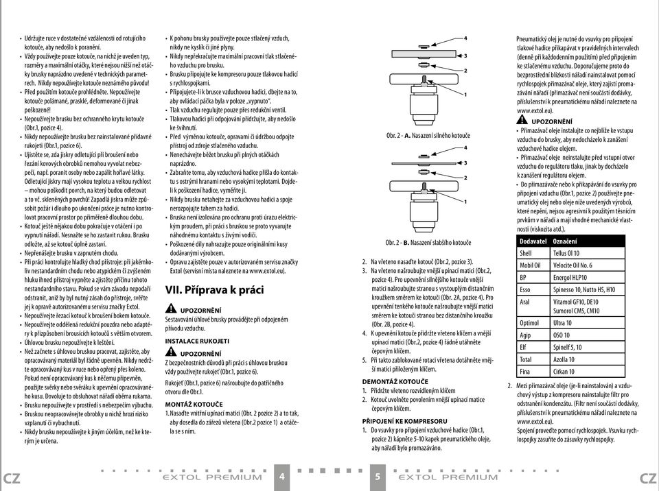 Nikdy nepoužívejte kotouče neznámého původu! Před použitím kotouče prohlédněte. Nepoužívejte kotouče polámané, prasklé, deformované či jinak poškozené!