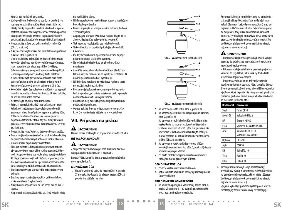 , pozícia ). Nikdy nepoužívajte brúsku bez nainštalovanej prídavné rukoväti (Obr., pozícia 6).