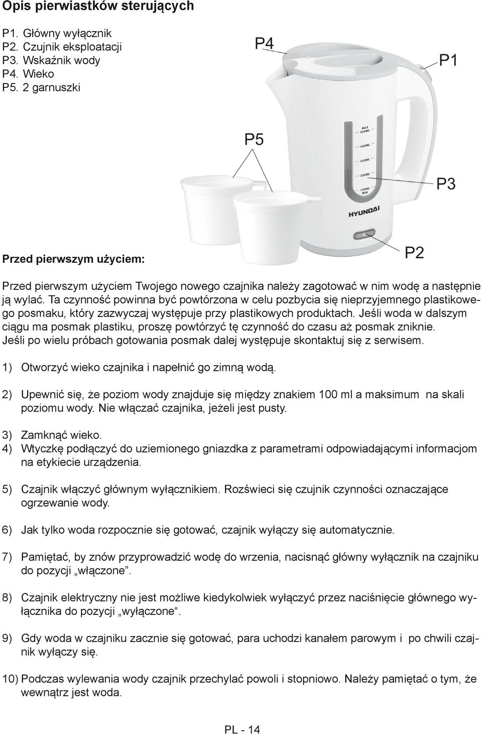 Ta czynność powinna być powtórzona w celu pozbycia się nieprzyjemnego plastikowego posmaku, który zazwyczaj występuje przy plastikowych produktach.