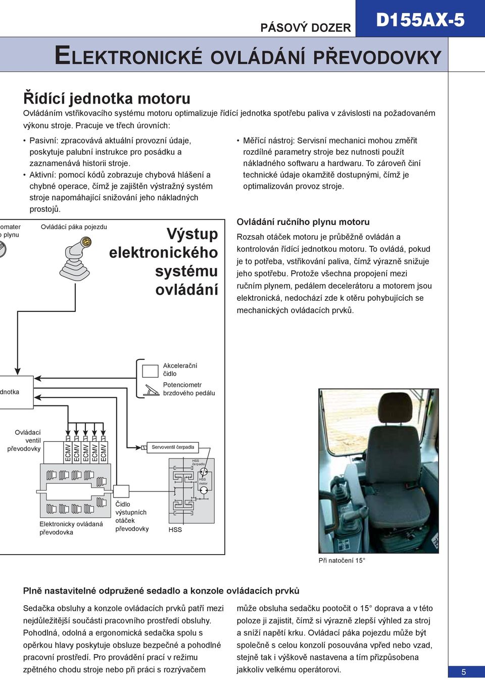 Aktivní: pomocí kódů zobrazuje chybová hlášení a chybné operace, čímž je zajištěn výstražný systém stroje napomáhající snižování jeho nákladných prostojů.