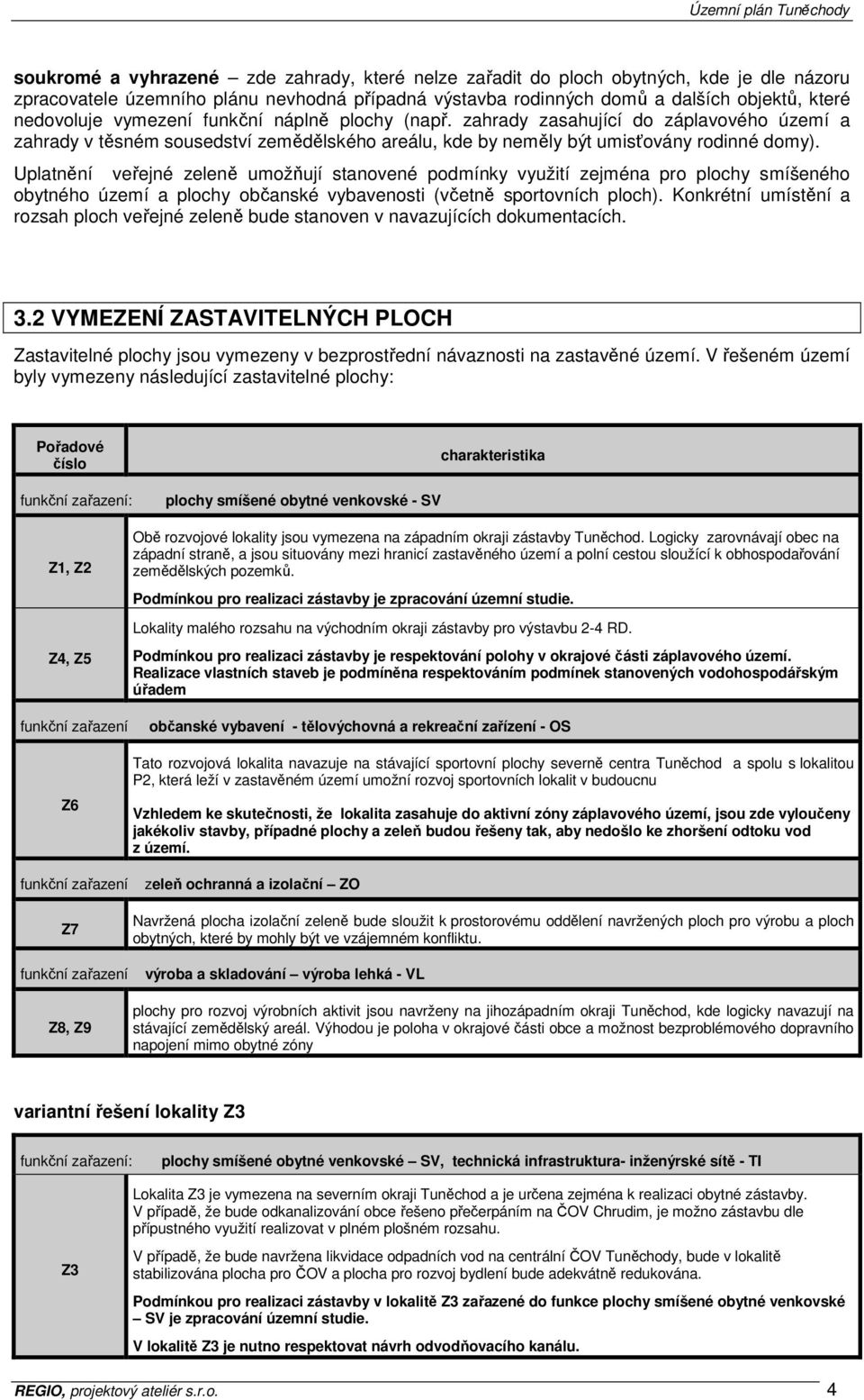 Uplatnění veřejné zeleně umožňují stanovené podmínky využití zejména pro plochy smíšeného obytného území a plochy občanské vybavenosti (včetně sportovních ploch).