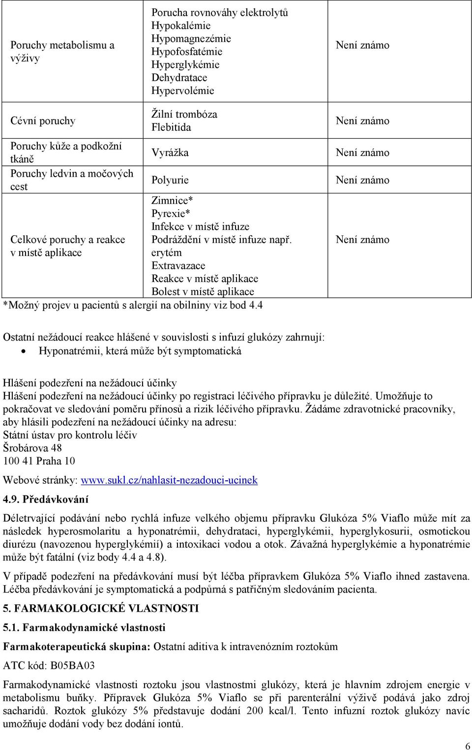 erytém Extravazace Reakce v místě aplikace Bolest v místě aplikace *Možný projev u pacientů s alergií na obilniny viz bod 4.