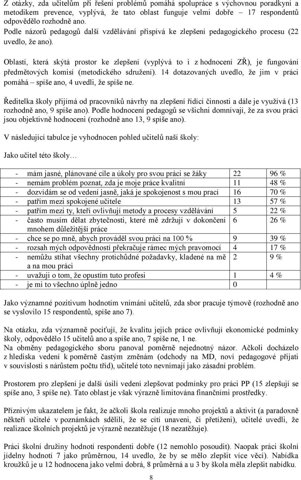 Oblastí, která skýtá prostor ke zlepšení (vyplývá to i z hodnocení ZŘ), je fungování předmětových komisí (metodického sdružení).