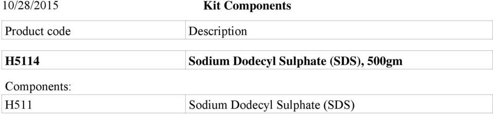 Description Sodium Dodecyl