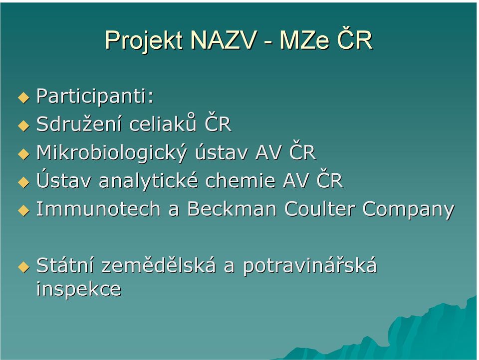 analytické chemie AV ČR Immunotech a Beckman