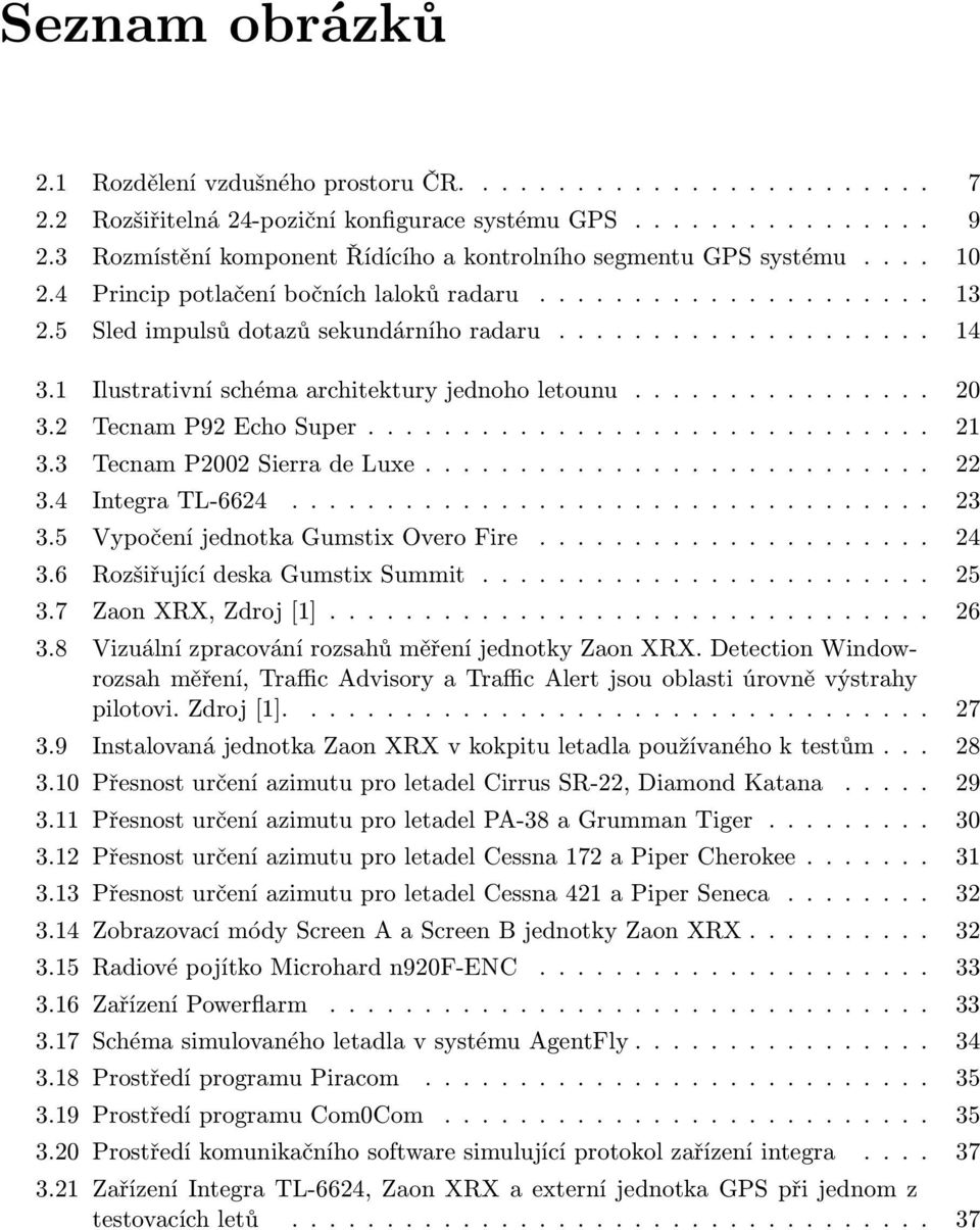 1 Ilustrativní schéma architektury jednoho letounu................ 20 3.2 Tecnam P92 Echo Super.............................. 21 3.3 Tecnam P2002 Sierra de Luxe........................... 22 3.