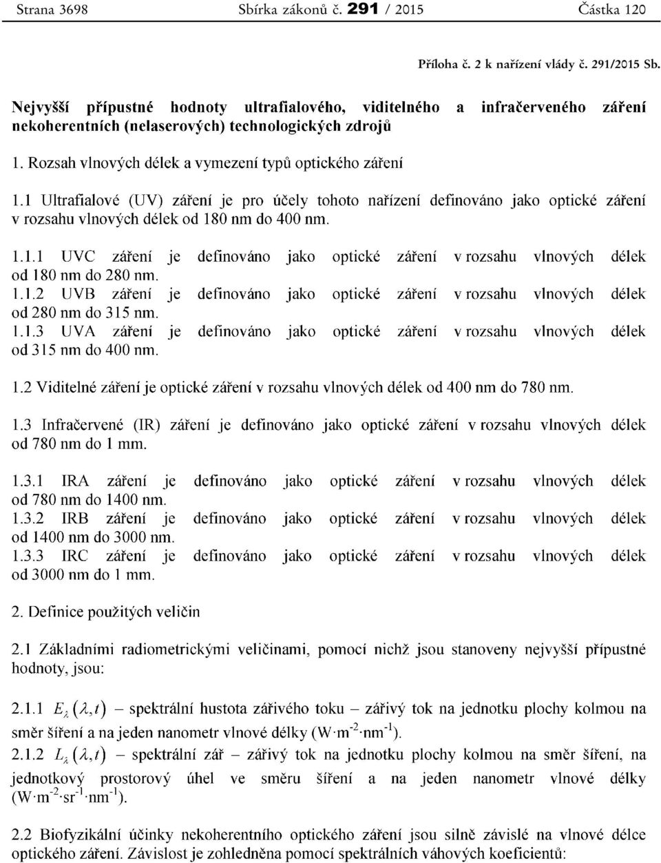 291 / 2015 Částka 120