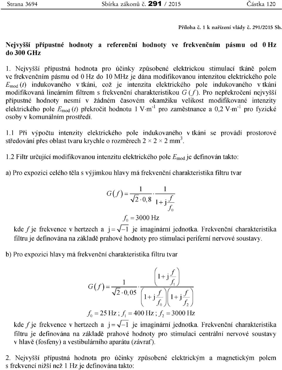 291 / 2015 Částka 120