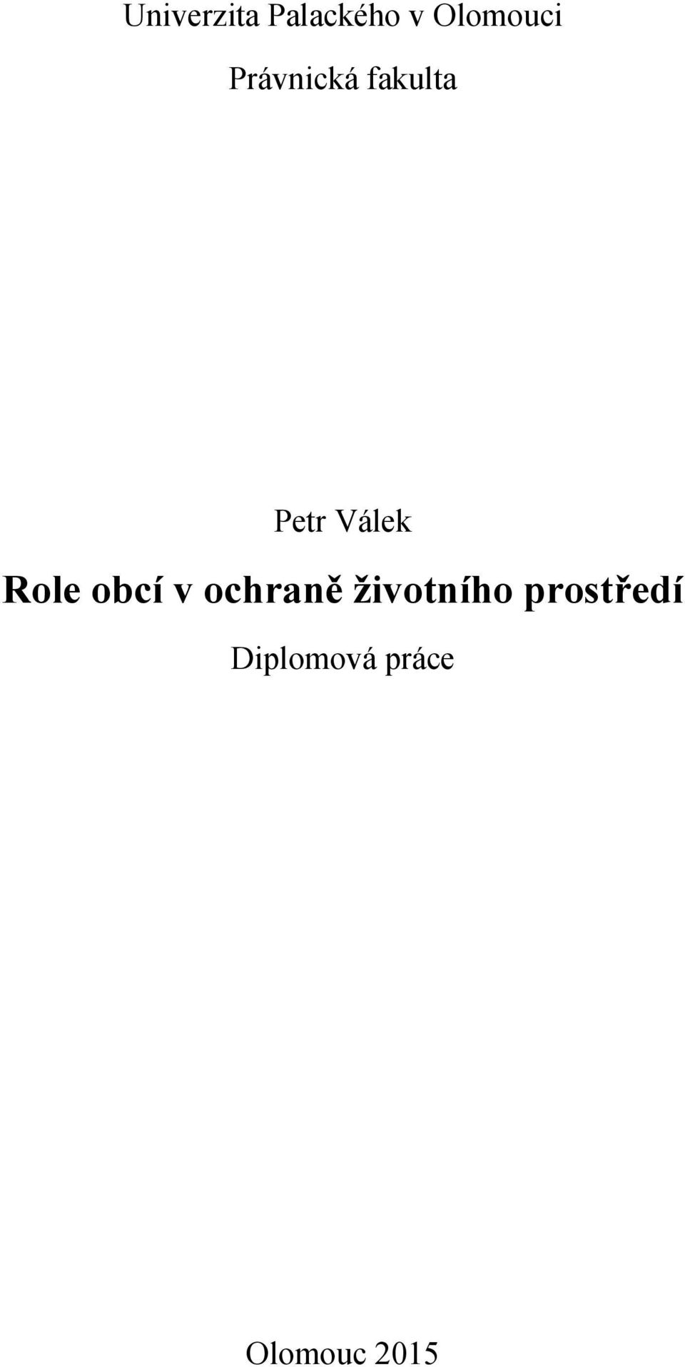 Role obcí v ochraně životního