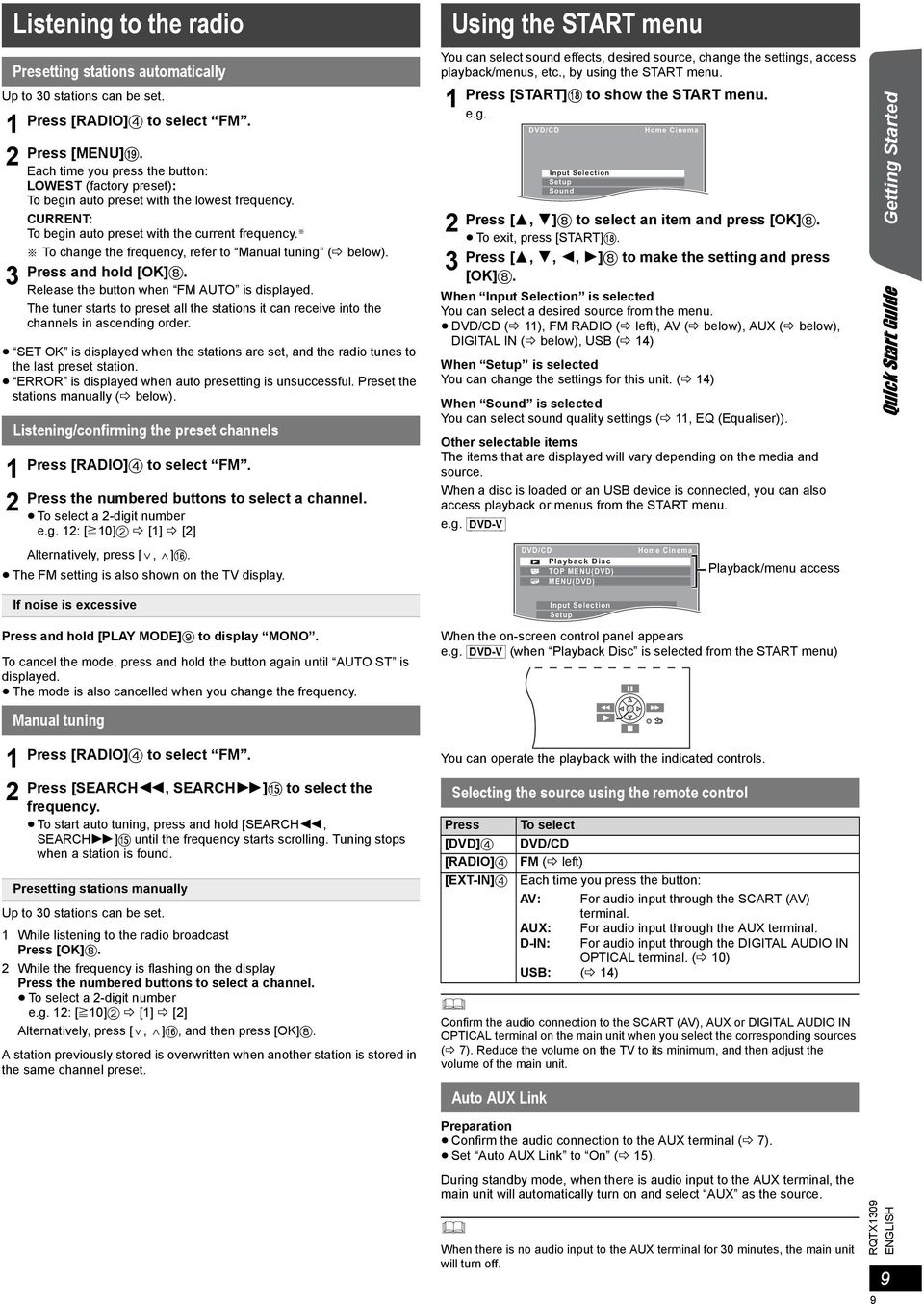 To change the frequency, refer to Manual tuning ( below). SET OK is displayed when the stations are set, and the radio tunes to the last preset station.