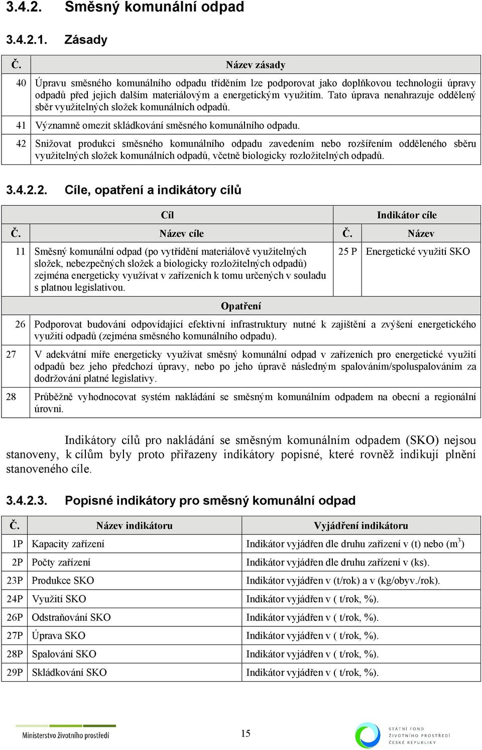 Tato úprava nenahrazuje oddělený sběr využitelných složek komunálních odpadů. 41 Významně omezit skládkování směsného komunálního odpadu.