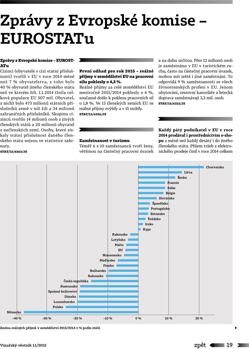 Skupinu cizinců tvořilo 14 milionů osob z jiných členských států a 20 milionů obyvatel z nečlenských zemí. Osoby, které získaly státní příslušnost daného členského státu nejsou ve statistice zahrnuty.