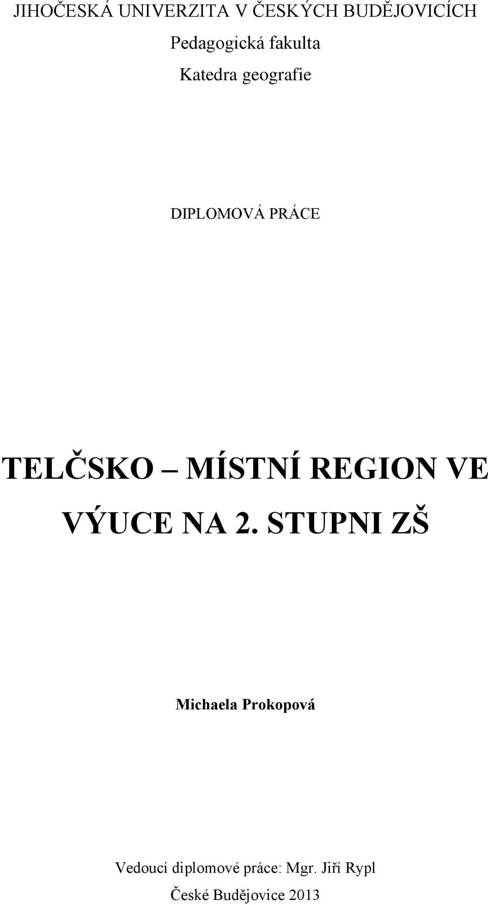 REGION VE VÝUCE NA 2.