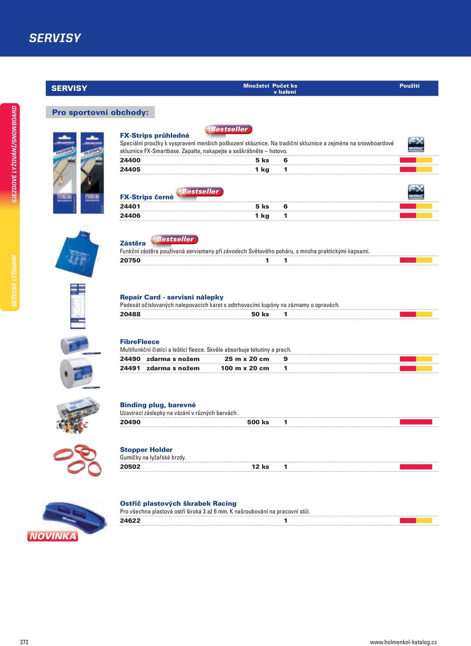 24400 5 ks 6 24405 1 kg 1 FX-Strips černé 24401 5 ks 6 24406 1 kg 1 Zástěra Funkční zástěra používaná servismany při závodech Světového poháru, s mnoha praktickými kapsami.