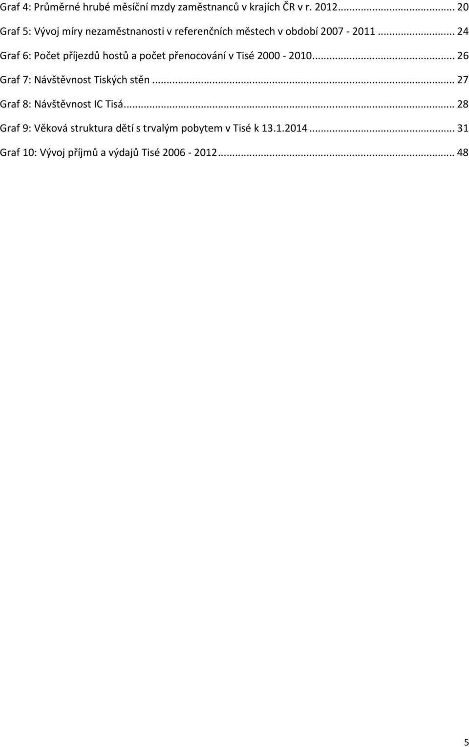 .. 24 Graf 6: Počet příjezdů hostů a počet přenocování v Tisé 2000-2010.