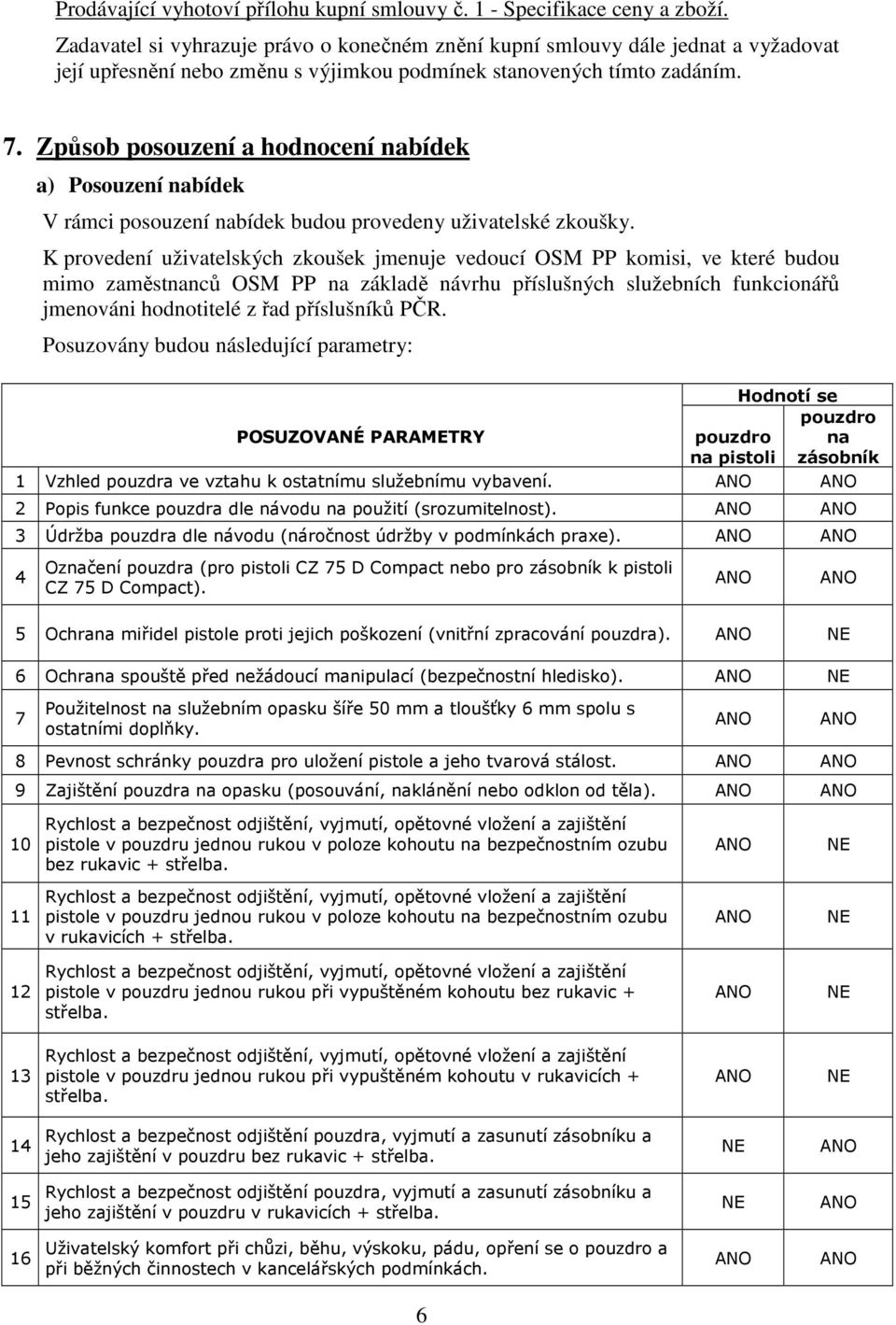 Způsob posouzení a hodnocení nabídek a) Posouzení nabídek V rámci posouzení nabídek budou provedeny uživatelské zkoušky.