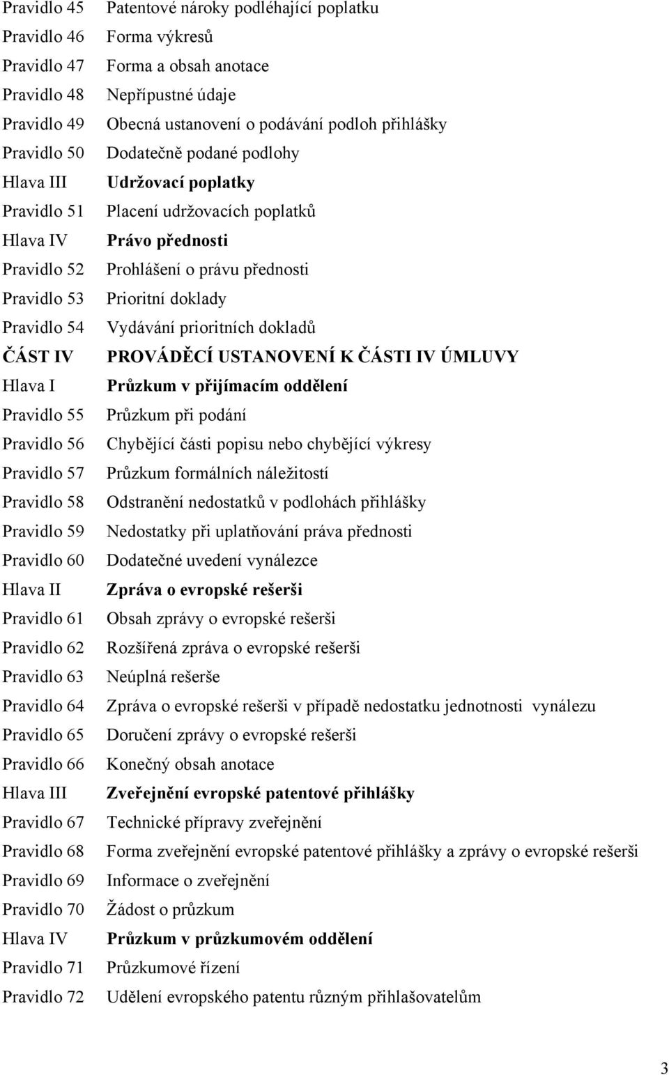 Patentové nároky podléhající poplatku Forma výkresů Forma a obsah anotace Nepřípustné údaje Obecná ustanovení o podávání podloh přihlášky Dodatečně podané podlohy Udržovací poplatky Placení