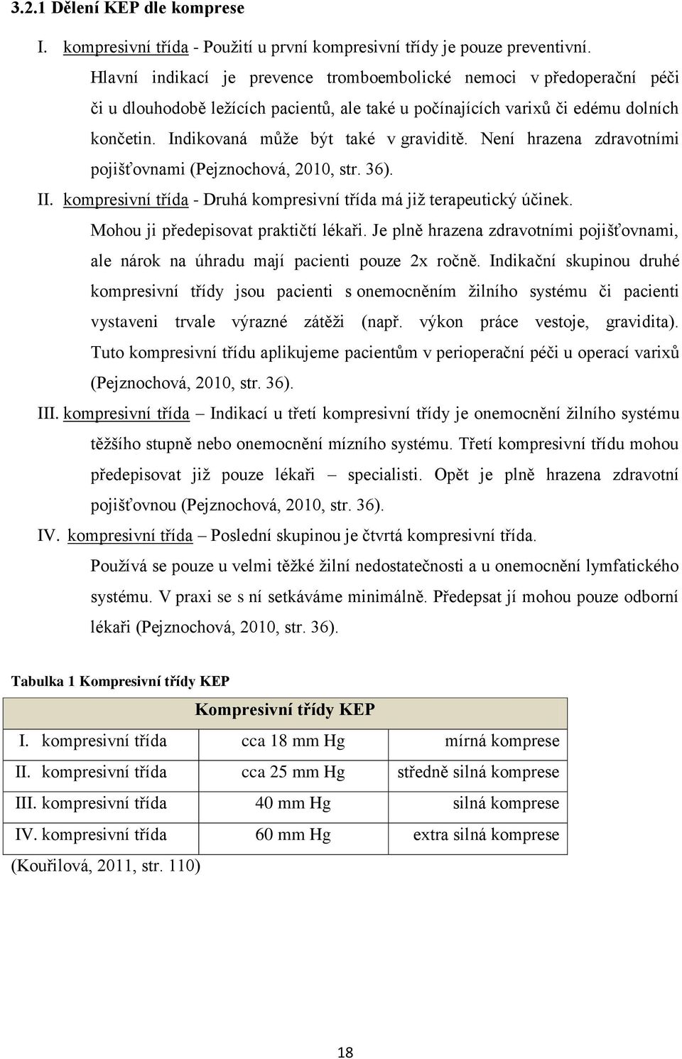 Indikovaná může být také v graviditě. Není hrazena zdravotními pojišťovnami (Pejznochová, 2010, str. 36). II. kompresivní třída - Druhá kompresivní třída má již terapeutický účinek.