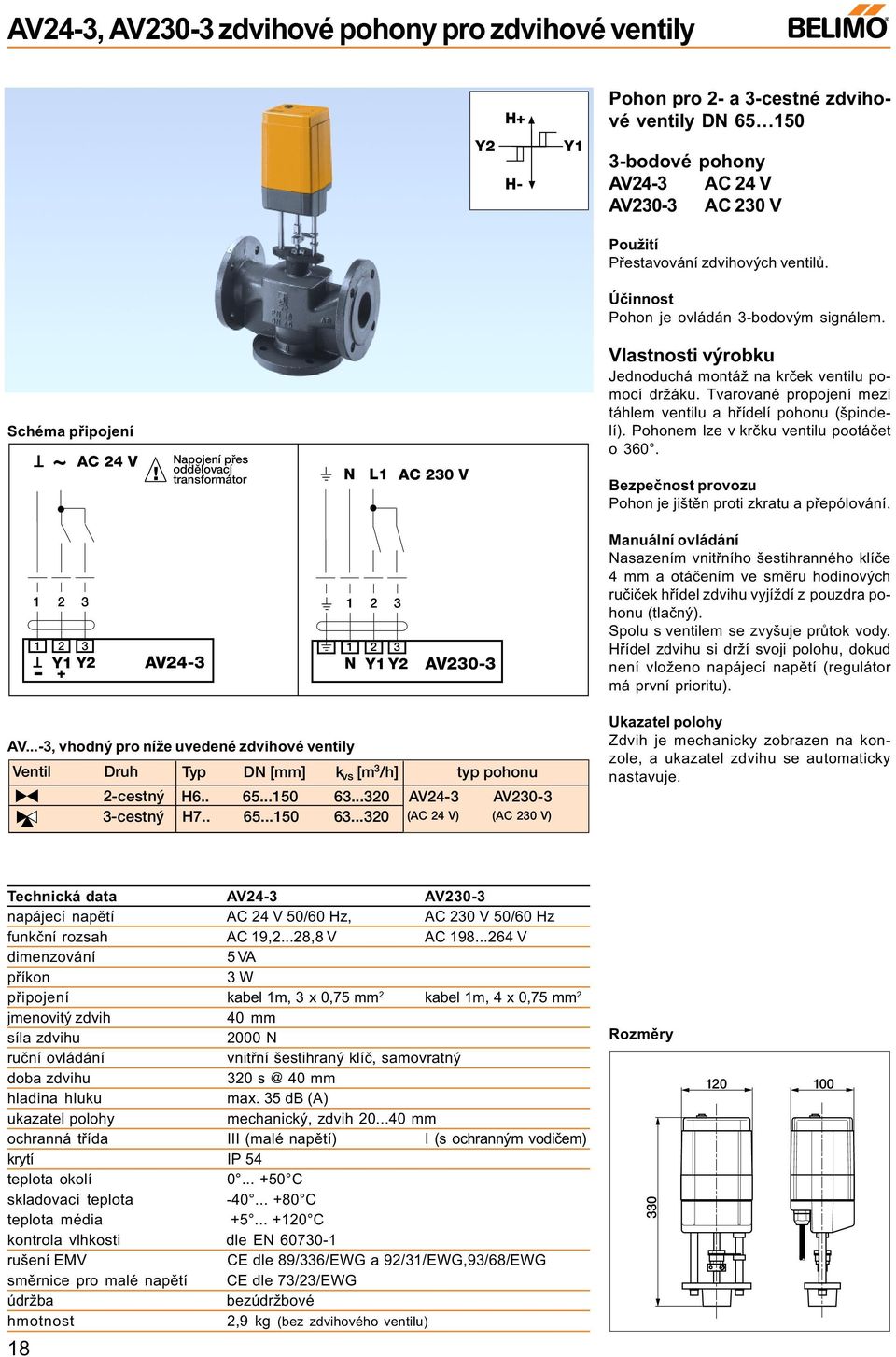 varované propojení ezi táhle ventilu a høídelí pohonu (špindelí). Pohone lze v krèku ventilu pootáèet o 360. ezpeènost provozu Pohon je jištìn proti zkratu a pøepólování.