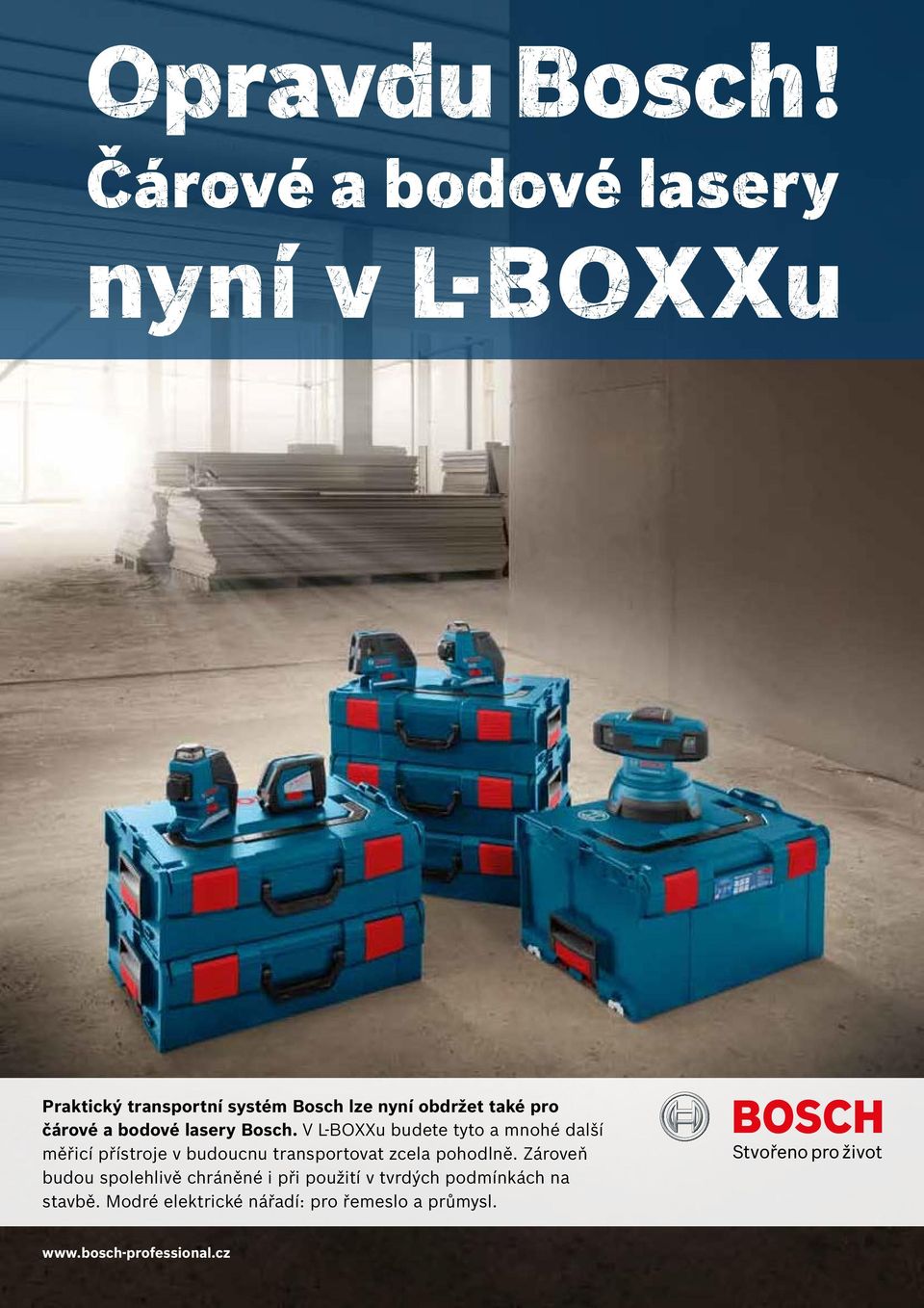 čárové a bodové lasery Bosch.