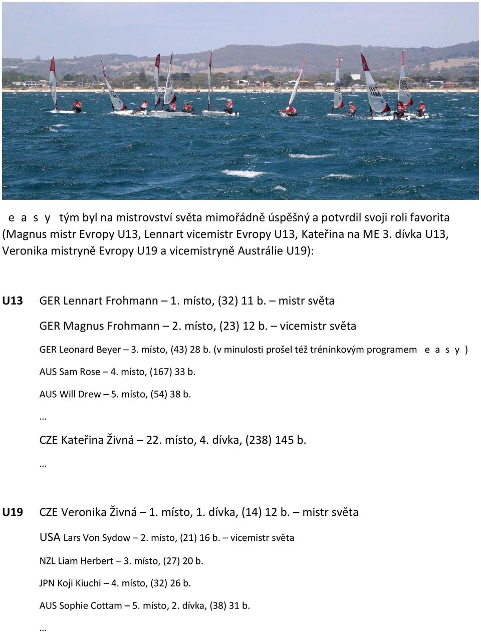 vicemistr světa GER Leonard Beyer 3. místo, (43) 28 b. (v minulosti prošel též tréninkovým programem _e_a_s_y_) AUS Sam Rose 4. místo, (167) 33 b. AUS Will Drew 5. místo, (54) 38 b.