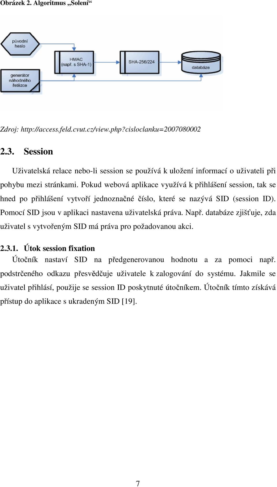 Pokud webová aplikace využívá k přihlášení session, tak se hned po přihlášení vytvoří jednoznačné číslo, které se nazývá SID (session ID). Pomocí SID jsou v aplikaci nastavena uživatelská práva.