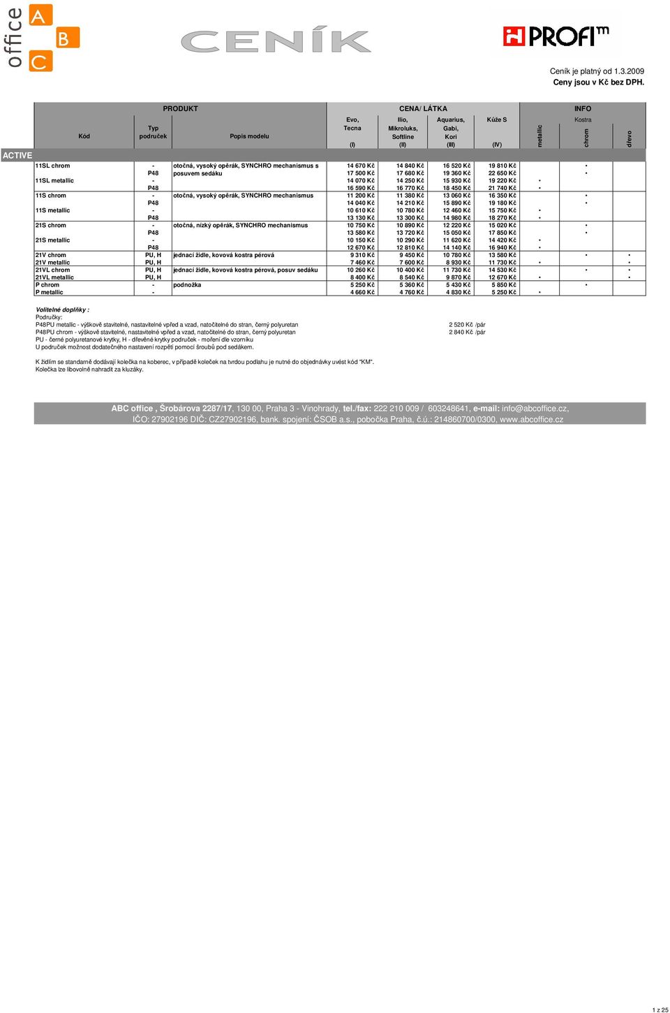 Kč P48 posuvem sedáku 17 500 Kč 17 680 Kč 19 360 Kč 22 650 Kč 11SL - 14 070 Kč 14 250 Kč 15 930 Kč 19 220 Kč P48 16 590 Kč 16 770 Kč 18 450 Kč 21 740 Kč 11S - otočná, vysoký opěrák, SYNCHRO