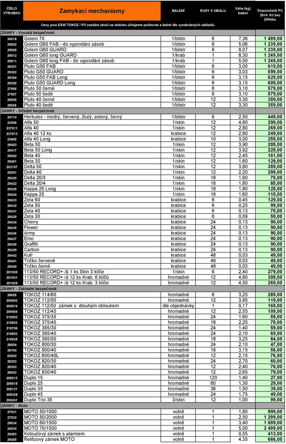 Pluto G50 GUARD 1/blistr 6 3,03 599,00 29304 Pluto G50 FAB Long 1/blistr 6 3,15 629,00 29305 Pluto G50 GUARD Long 1/blistr 6 3,15 609,00 27906 Pluto 50 černé 1/blistr 6 3,10 579,00 27907 Pluto 50