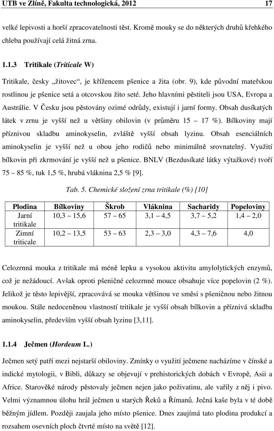 Obsah dusíkatých látek v zrnu je vyšší než u většiny obilovin (v průměru 15 17 %). Bílkoviny mají příznivou skladbu aminokyselin, zvláště vyšší obsah lyzinu.