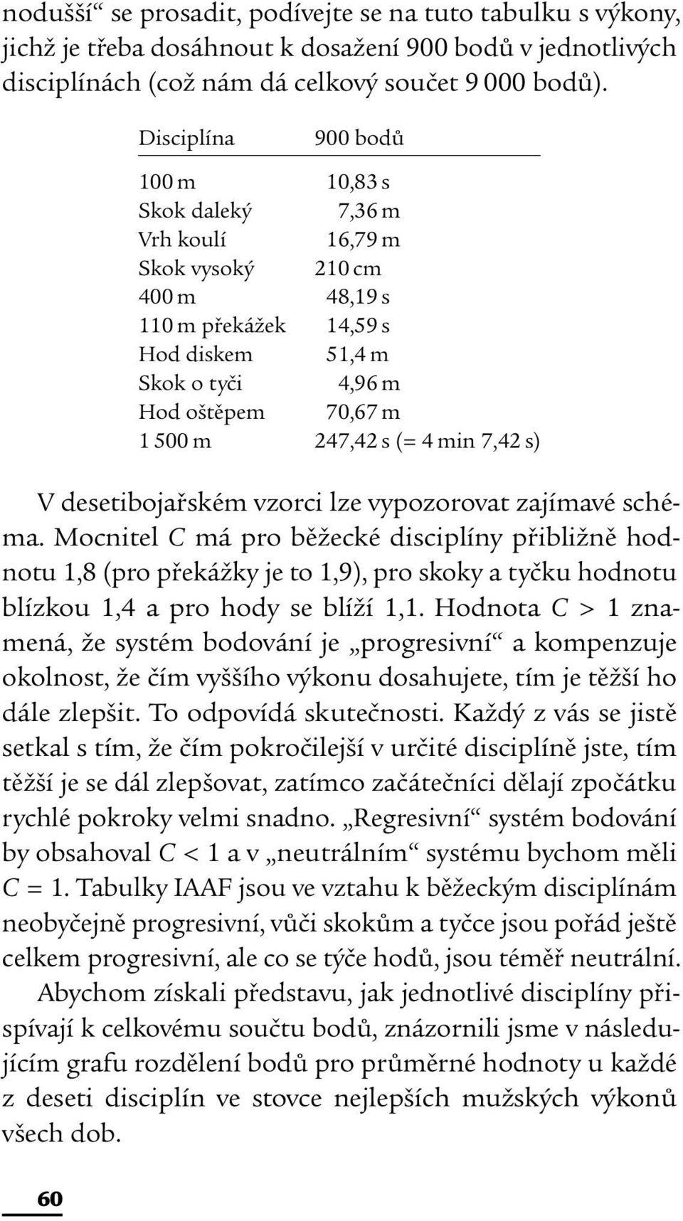 s (= 4 min 7,42 s) V desetibojařském vzorci lze vypozorovat zajímavé schéma.