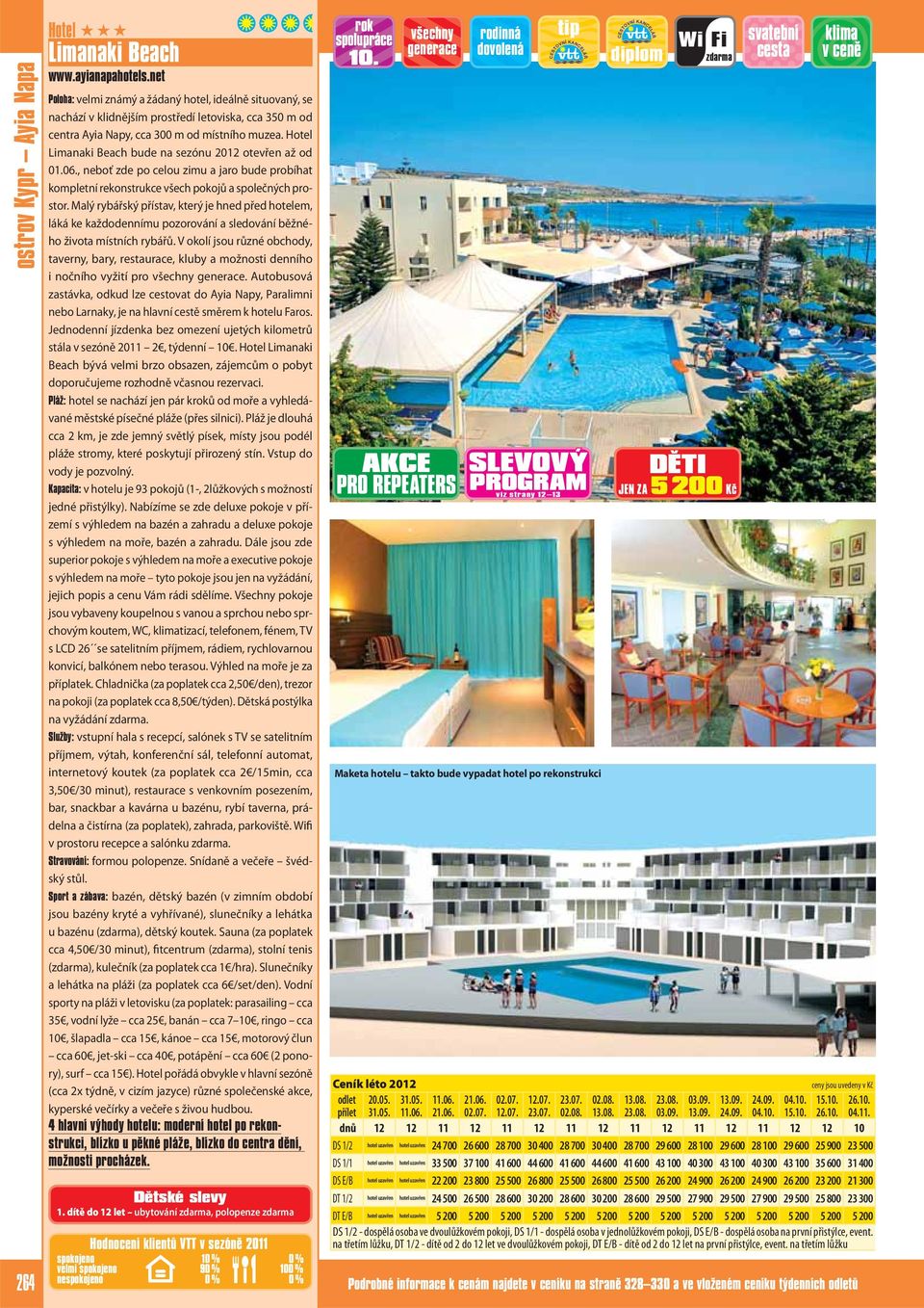 Hotel Limanaki Beach bude na sezónu 2012 otevřen až od 01.06., neboť zde po celou zimu a jaro bude probíhat kompletní rekonstrukce všech pokojů a společných prostor.