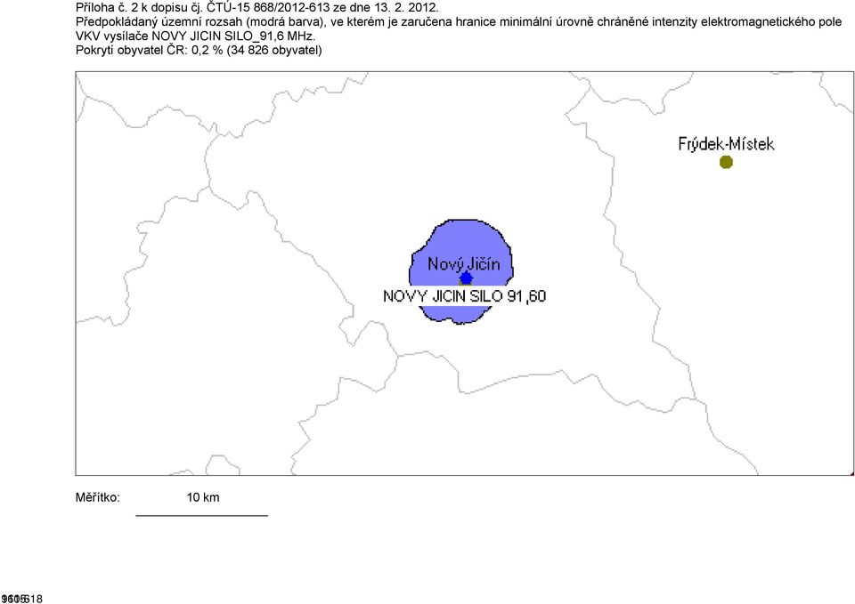 minimální úrovně chráněné intenzity elektromagnetického pole VKV vysílače