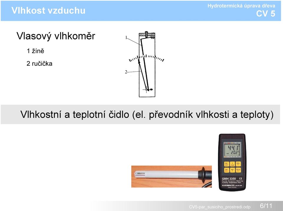 Vlhkostní a teplotní čidlo