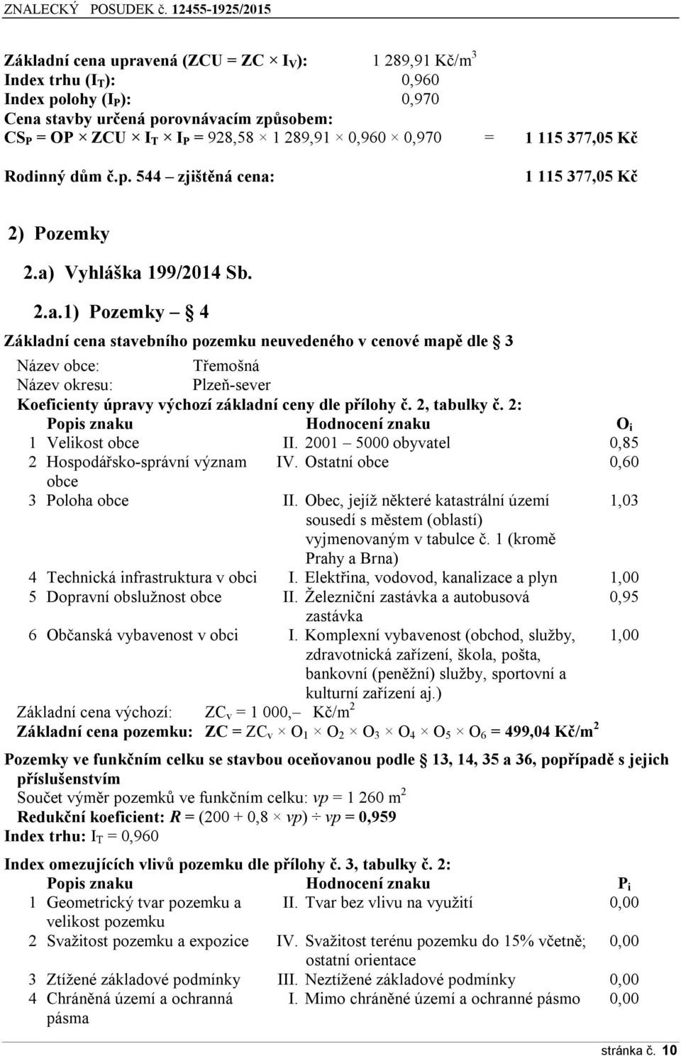 1 115 377,05 Kč 2) Pozemky 2.a)