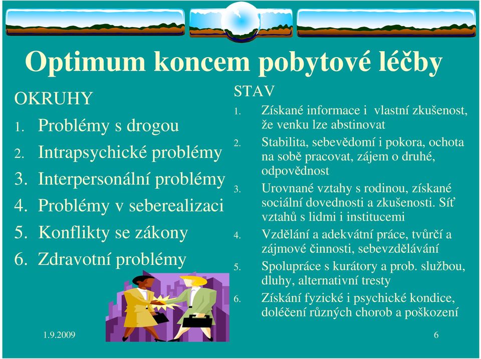 Stabilita, sebevědomí i pokora, ochota na sobě pracovat, zájem o druhé, odpovědnost 3. Urovnané vztahy s rodinou, získané sociální dovednosti a zkušenosti.