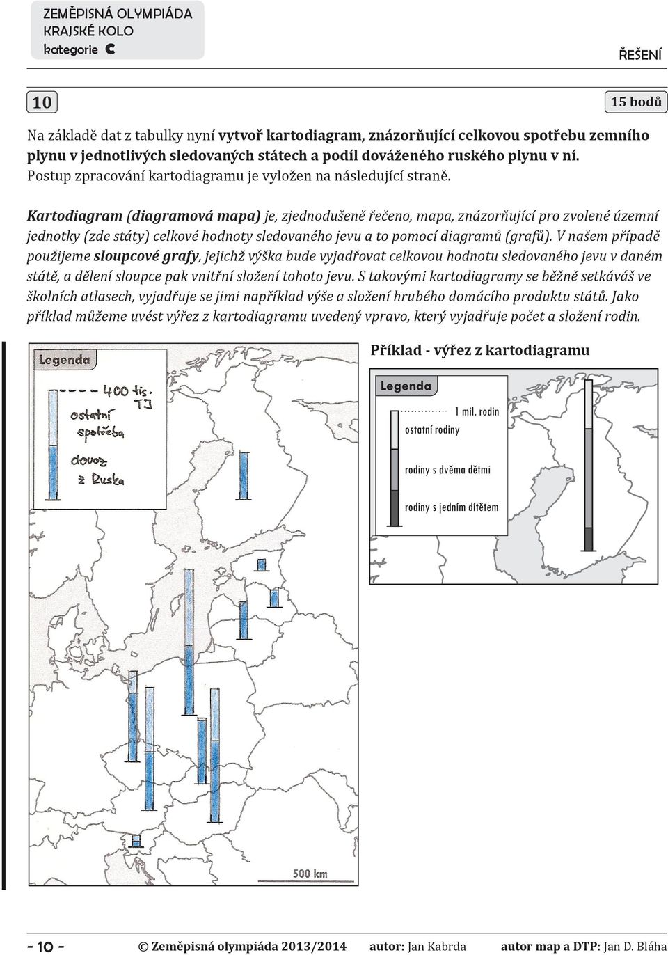 Kartodiagram (diagramová mapa) je, zjednodušeně řečeno, mapa, znázorňující pro zvolené územní jednotky (zde státy) celkové hodnoty sledovaného jevu a to pomocí diagramů (grafů).